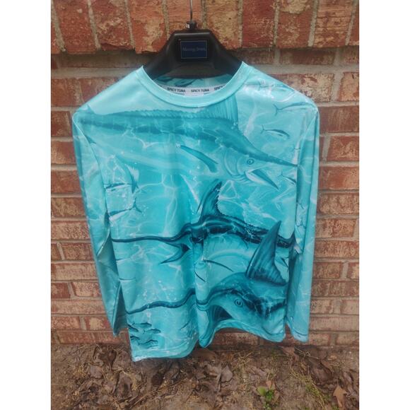 Spicy Tuna Other - Spicy Tuna Coastal Outfitter Mens M Long Sleeve Fishing Shirt UV Sun Protection